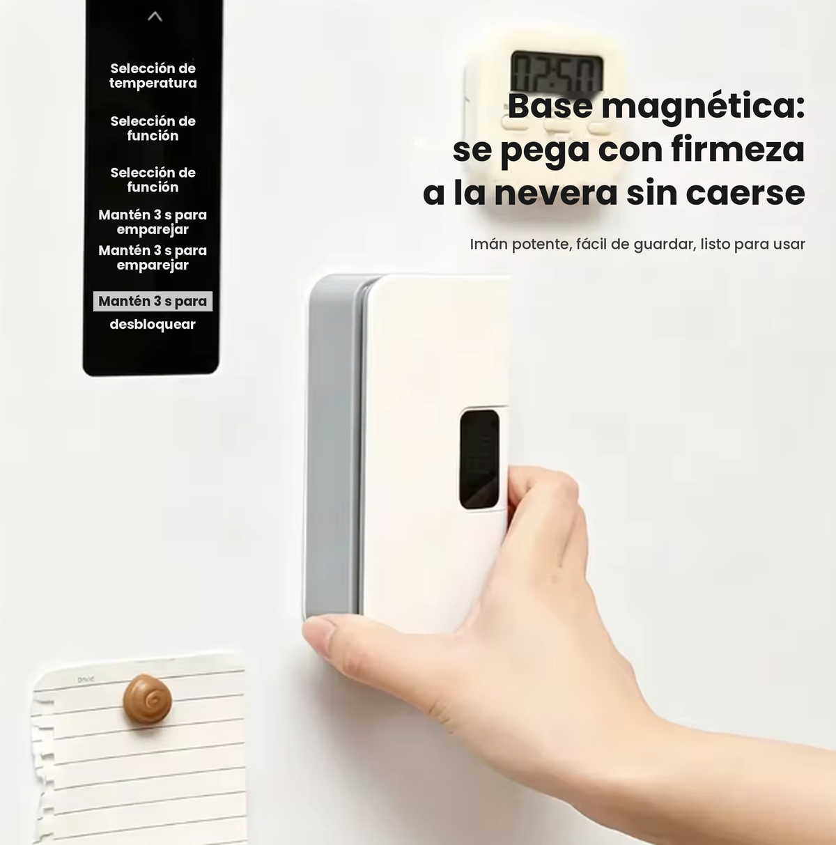 Selladora de bolsas portátil recargable con pantalla digital